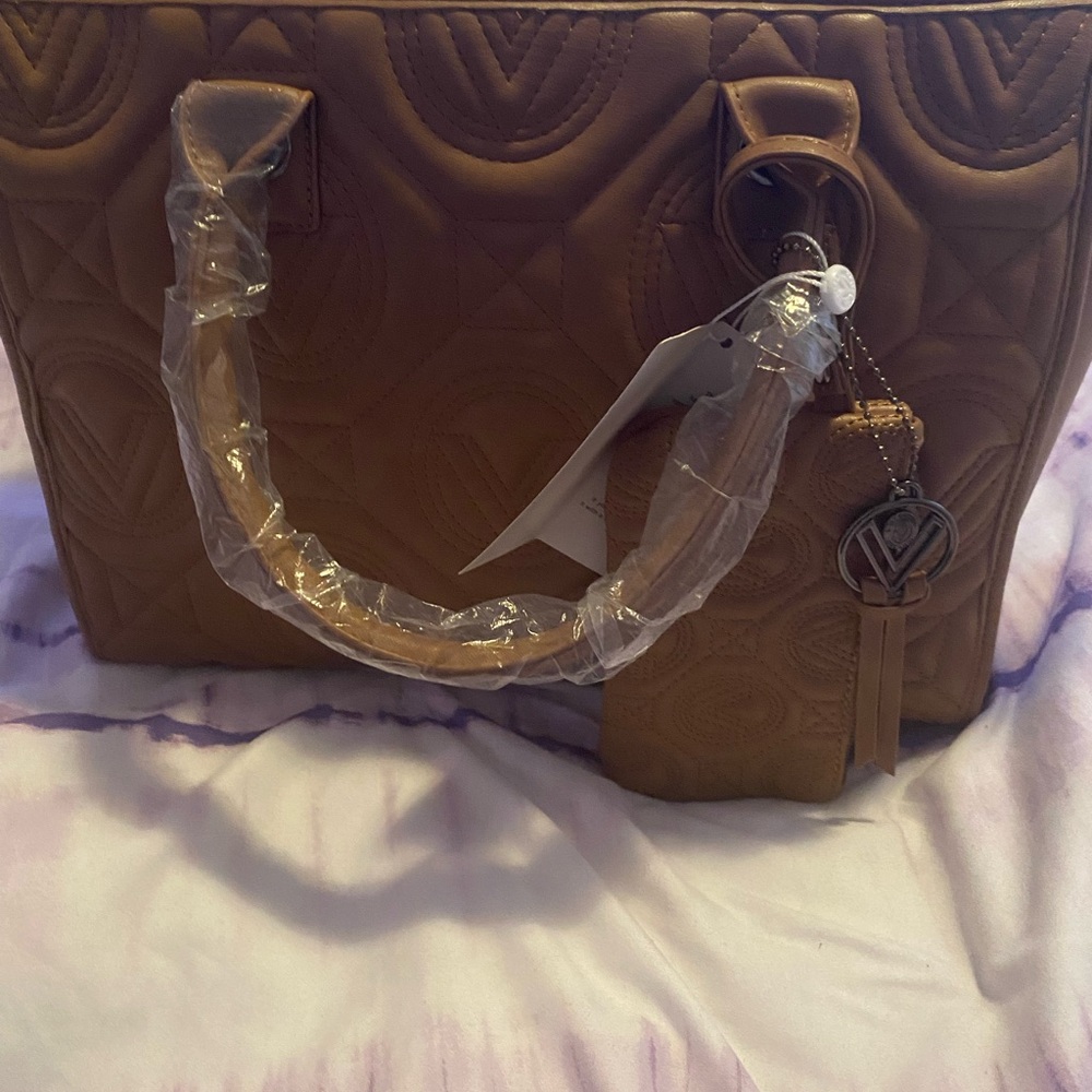 Valentino Orlandi  Brown Quilted tote bag